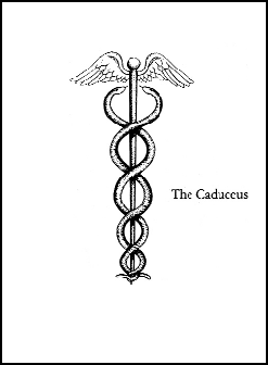 Caduceus, the ancient symbol of spiritual enlightment as seen in meditation (Mysticism).